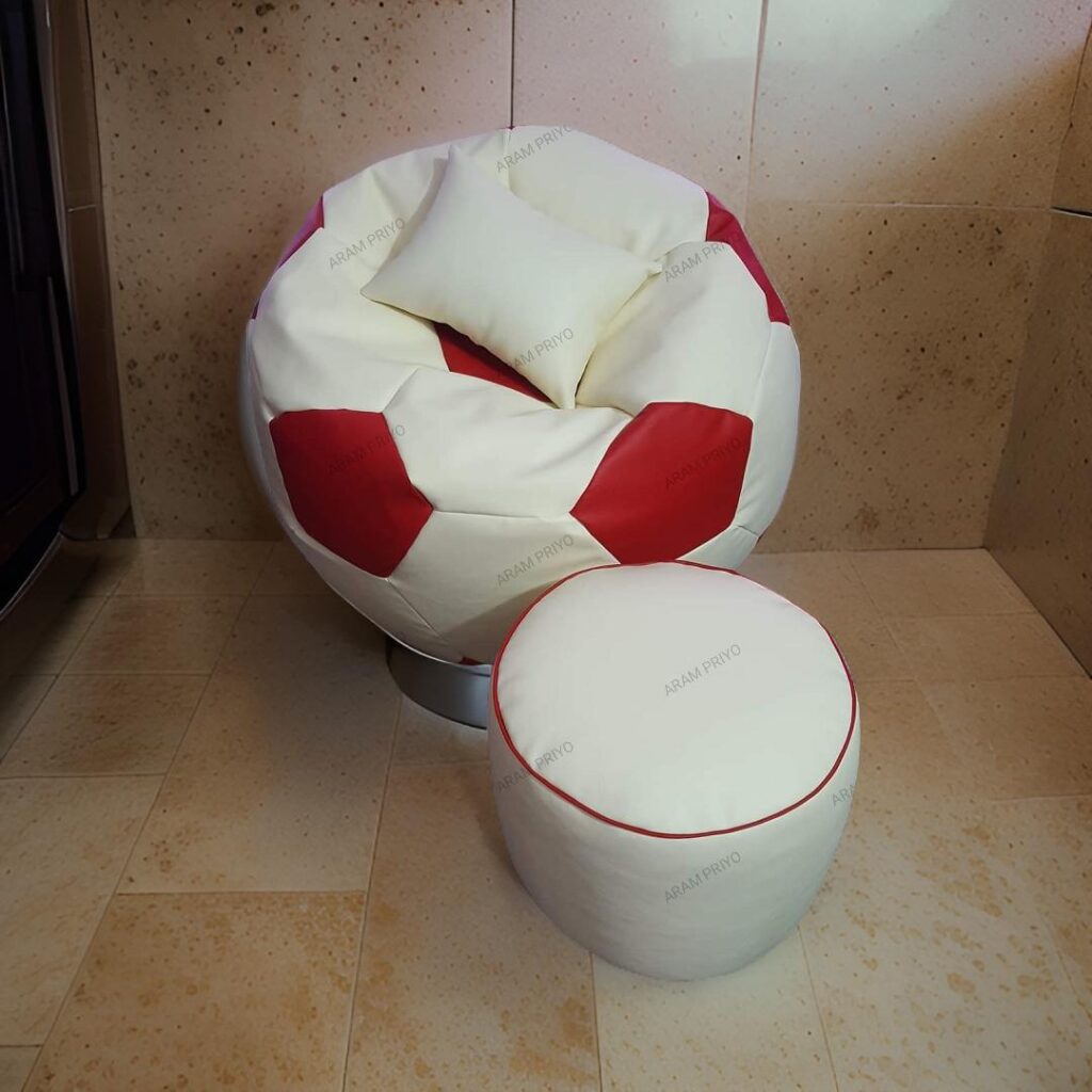 Football Shape Red white