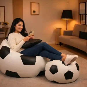 Football Shape White & Black